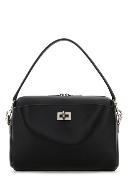 Balenciaga Men Black Leather Rodeo Handbag