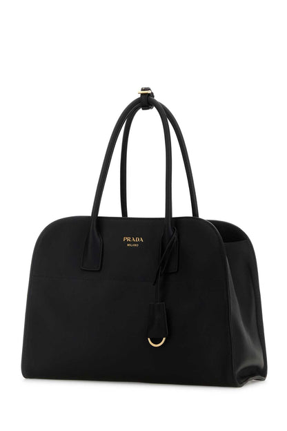Prada Women Black Leather Medium Shopping Bag