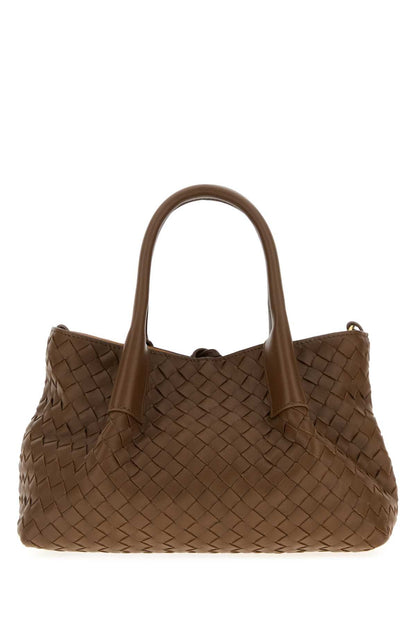 Bottega Veneta Women Brown Leather Small Pinacoteca Shopping Bag