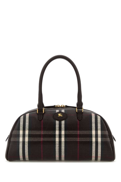 Burberry Women Printed Canvas Medium Highlands Handbag