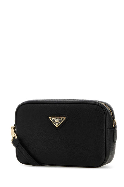 Prada Women Black Leather Crossbody Bag