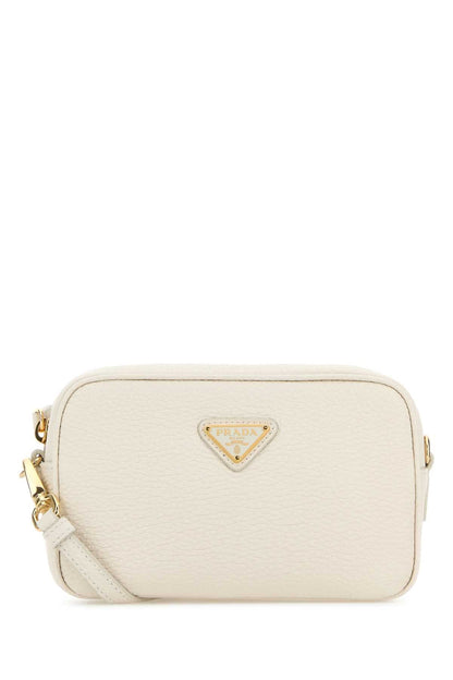 Prada Women White Leather Crossbody Bag