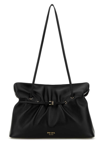 Prada Women Black Nappa Leather Shoulder Bag