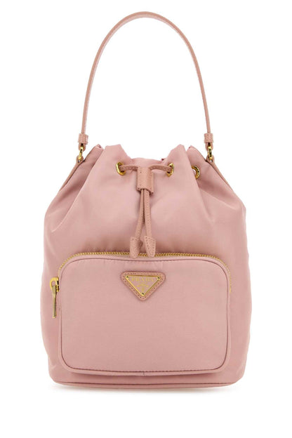 Prada Women Pink Re-Nylon Duet Bucket Bag