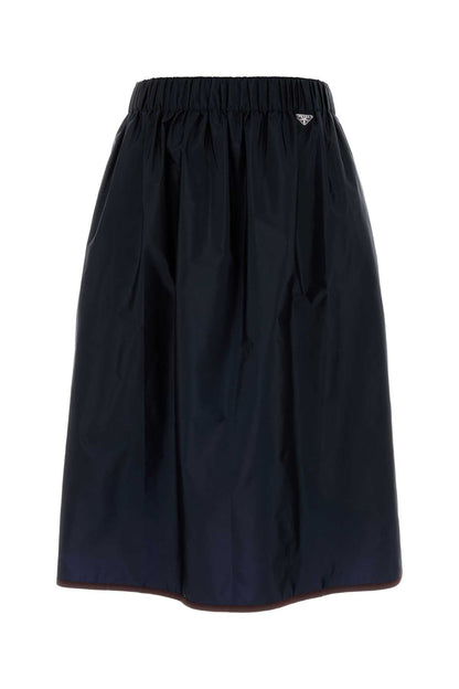 Prada Women Midnight Blue Re-Nylon Skirt