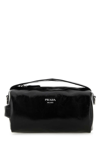 Prada Men Black Lather Handbag