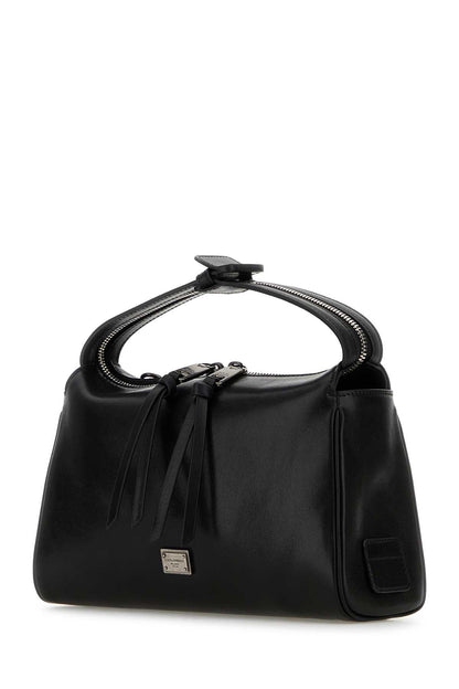 Dolce & Gabbana Men Black Leather Vittoria Handbag