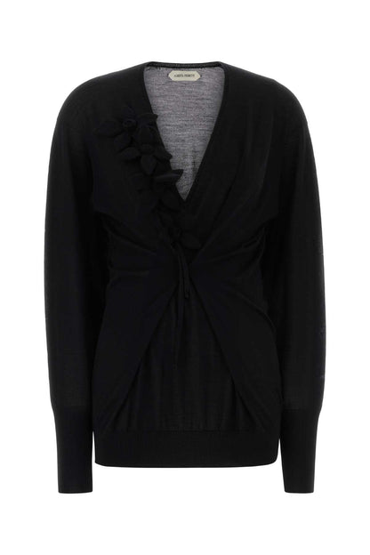 Alberta Ferretti Women Black Wool Blend Sweater