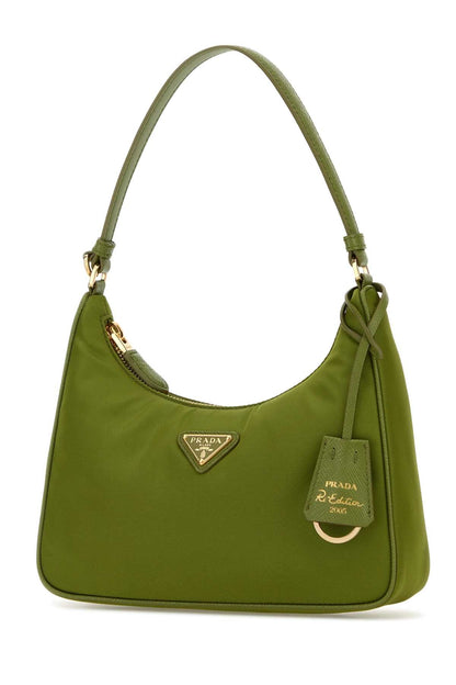Prada Women Pistachio Green Re-Nylon Prada Re-Edition 2005 Shoulder Bag