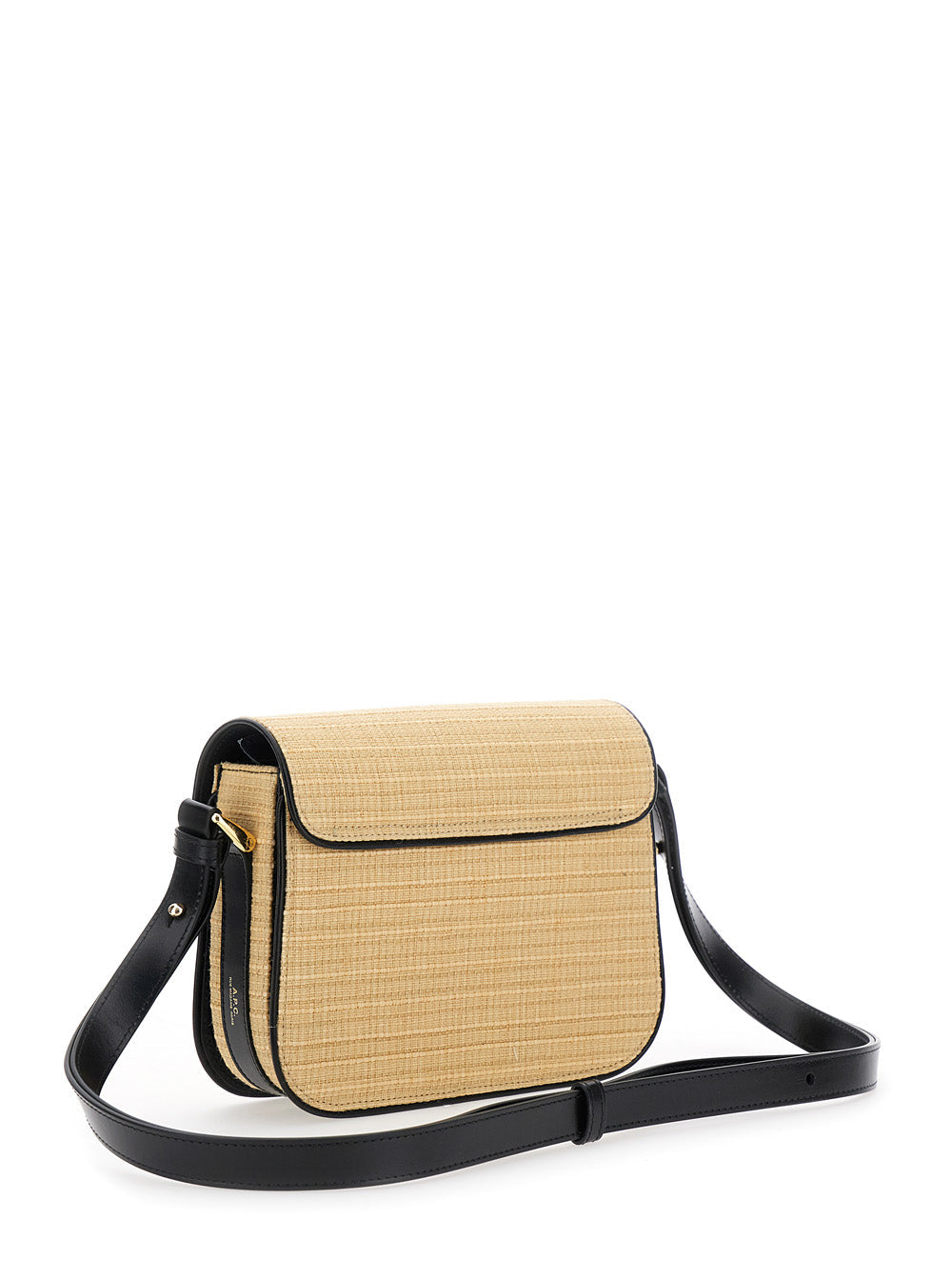 A.P.C. Women 'Grace Small' Beige Shoulder Bag With Clasp Closure And Adjustable Leather Strap In Leather Woman
