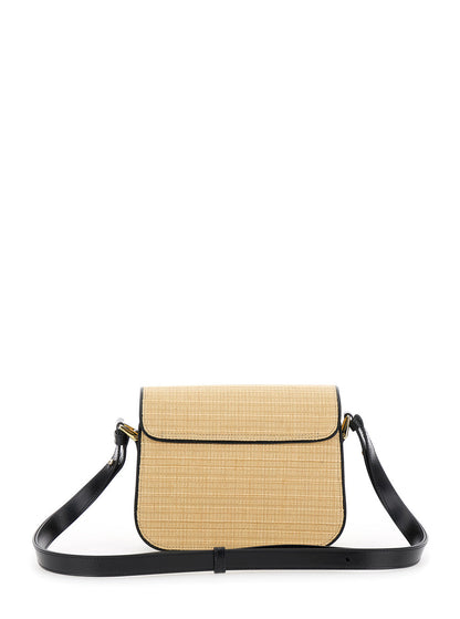 A.P.C. Women 'Grace Small' Beige Shoulder Bag With Clasp Closure And Adjustable Leather Strap In Leather Woman