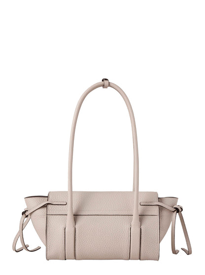 Mulberry Women 'Mini Bayswater' Beige Shoulder Bag With Laminated Logo In Leather Woman