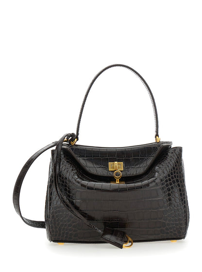 Balenciaga Women 'Rodeo' Brown Small Handbag With Detachable Key Holder In Leather Woman