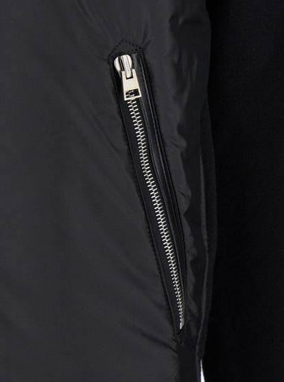 Tom Ford Men Black Jacket With Front Zip Closure In Wool Blend Man