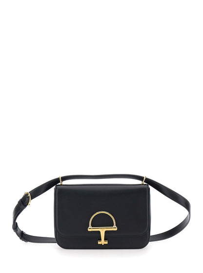Gucci Women 'Siena Small' Black Shoulder Bag With Claw On The Front In Leather Woman