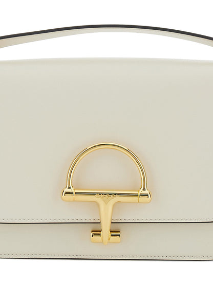 Gucci Women 'Siena Small' White Shoulder Bag With Claw On The Front In Leather Woman