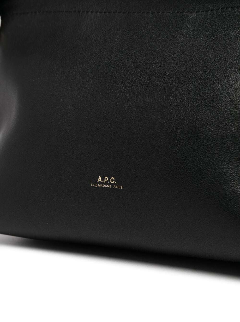 A.P.C. Women 'Ninon' Black Crossbody Bag With Adjustable Shoulder Strap And Drawstring Closure In Ecoleather Woman