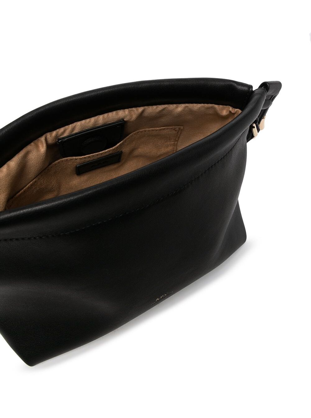 A.P.C. Women 'Ninon' Black Crossbody Bag With Adjustable Shoulder Strap And Drawstring Closure In Ecoleather Woman