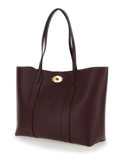 Mulberry Women 'Bayswater Small' Bordeaux Tote Bag With Postman's Lock Closure In Leather Woman