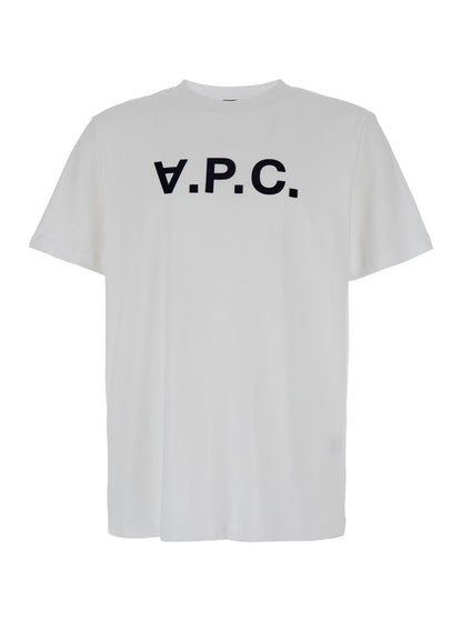 A.P.C. Women White Oversized T-Shirt With Apc Print In Cotton Woman
