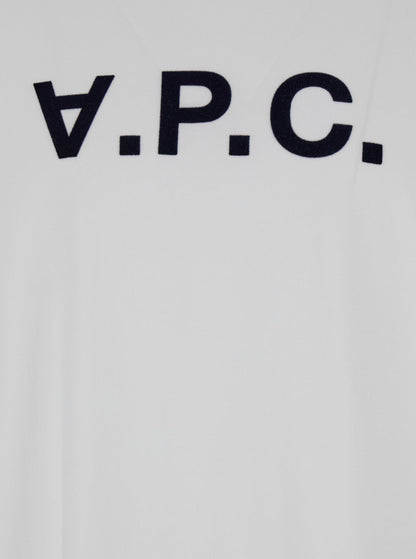 A.P.C. Women White Oversized T-Shirt With Apc Print In Cotton Woman