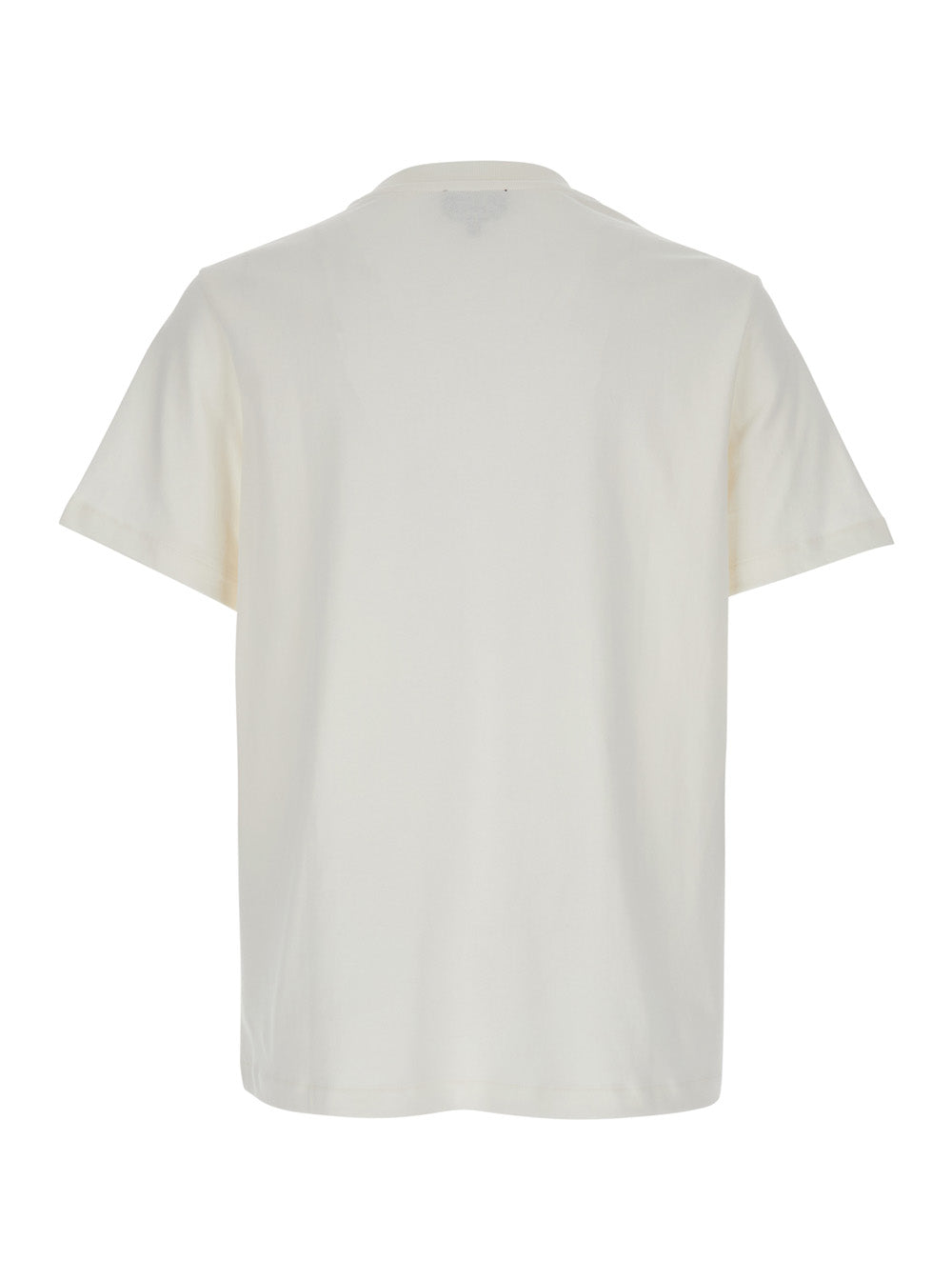 A.P.C. Men White Crewneck T-Shirt With Logo Embroidered On The Front In Cotton Man