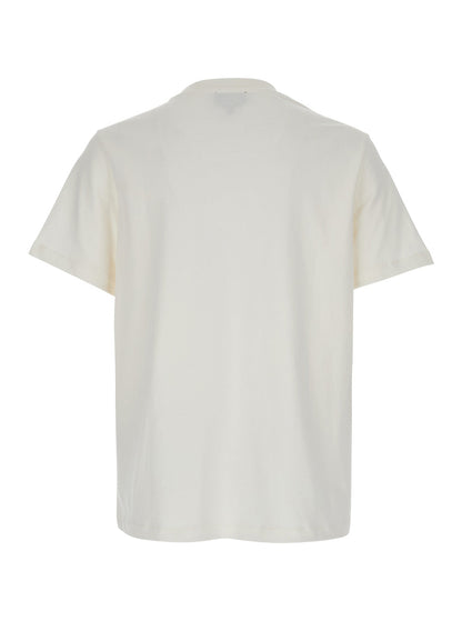 A.P.C. Women White Crewneck T-Shirt With Logo Embroidered On The Front In Cotton Woman