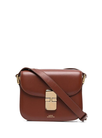 A.P.C. Women Grace Mini Brown Leather Crossbody Bag Woman