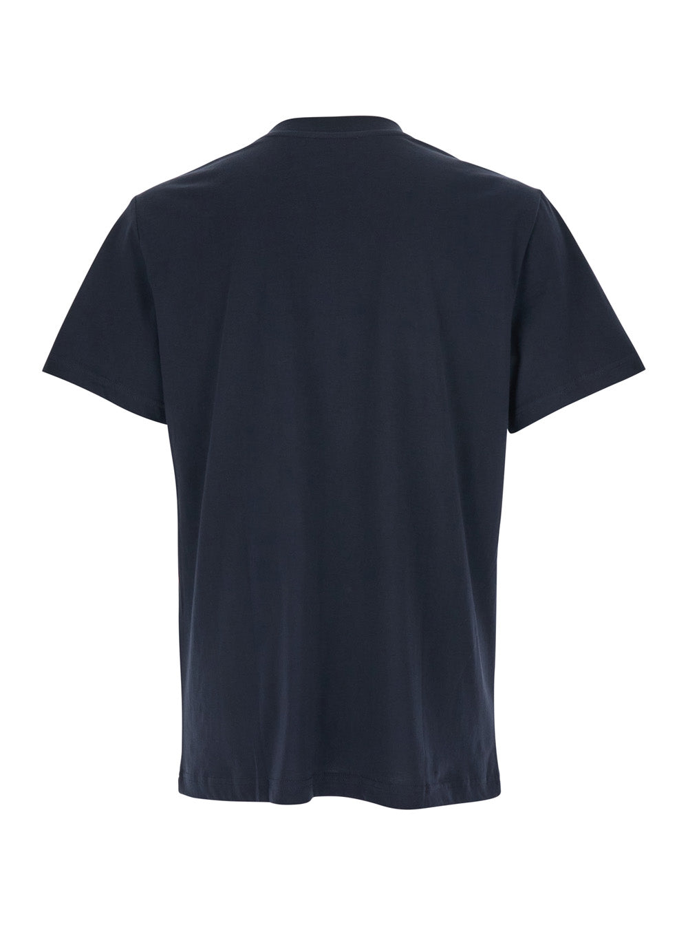 A.P.C. Men Blue Crewneck T-Shirt With Logo On The Front In Cotton Man