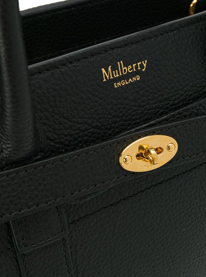 Mulberry Women Batswater Small Black Leather Handbag Mulberry Woman