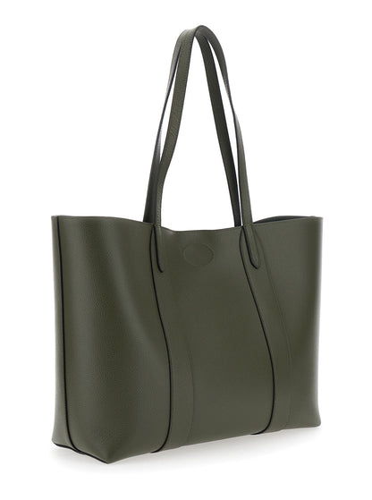Mulberry Women 'Bayswater' Green Tote Bag With Front Turn-Lock Closure In Leather Woman