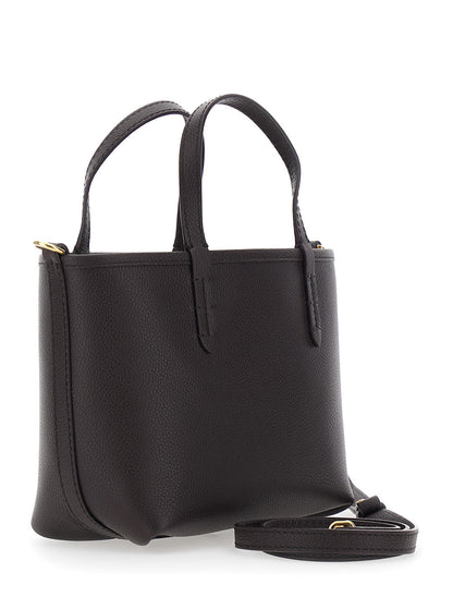 Burberry Women Brown Reversible Tote Bag With Adjustable And Removable Shoulder Strap And Ekd Patch On The Front In Leather Woman