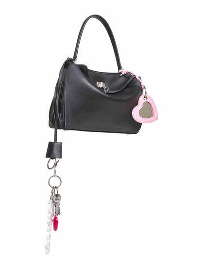 Balenciaga Women Black Rodeo Small Charms Handbag