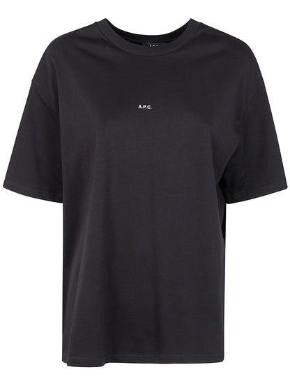 A.P.C. Women "Boxy Micro Logo Gots" T-Shirt