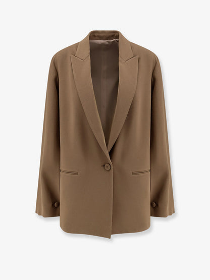 Alberta Ferretti Women Cady Blazer With Cut Out Sleeves