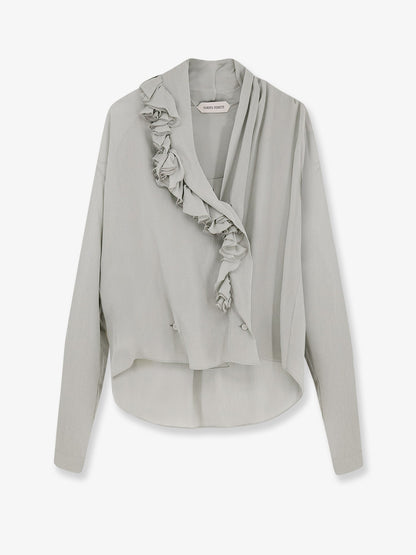 Alberta Ferretti Women Crepe Shirt With Rouches