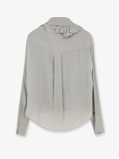 Alberta Ferretti Women Crepe Shirt With Rouches