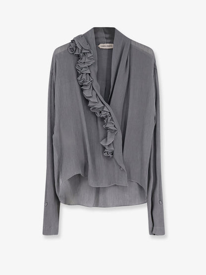 Alberta Ferretti Women Crepe Shirt With Rouches