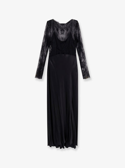 Alberta Ferretti Women Long Dress With Lace Insert