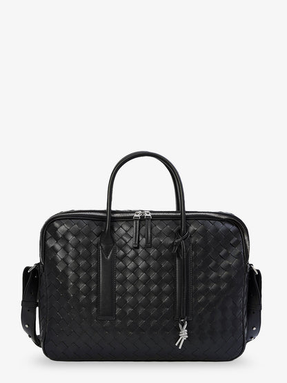 Bottega Veneta Men Getaway Leather Briefcase