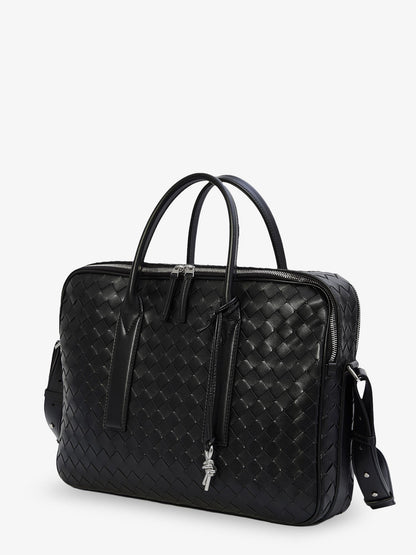 Bottega Veneta Men Getaway Leather Briefcase