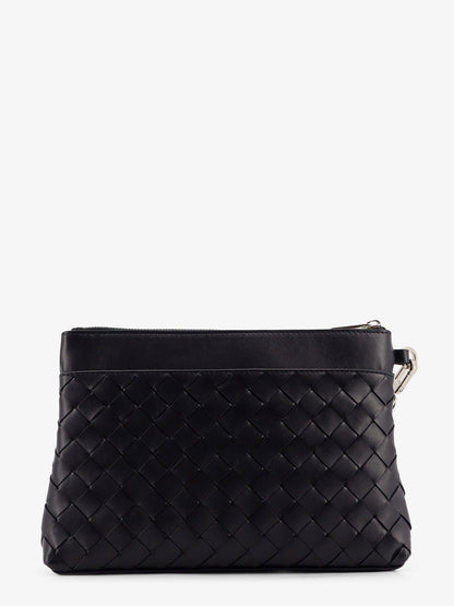Bottega Veneta Men Intrecciato Prism Leather Pochette