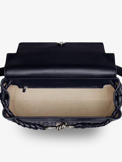 Bottega Veneta Men Andiamo Messenger Shoulder Bag In Woven Leather With Knot Detail