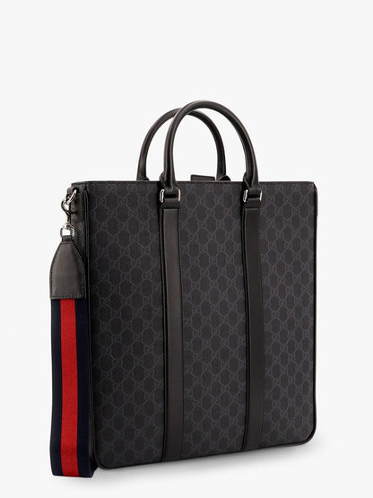 Gucci Men Gg Supreme Fabric Shopping Bag With Shoulder Strap
