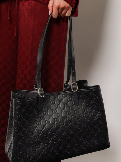 Gucci Women Gg Emblem Leather Shoulder Bag