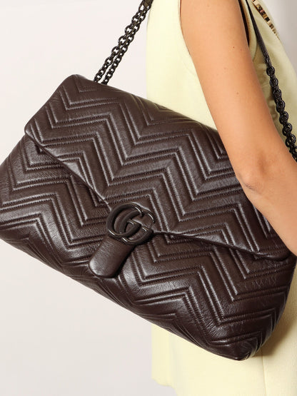Gucci Women Gg Marmont Quilted Leather Bag