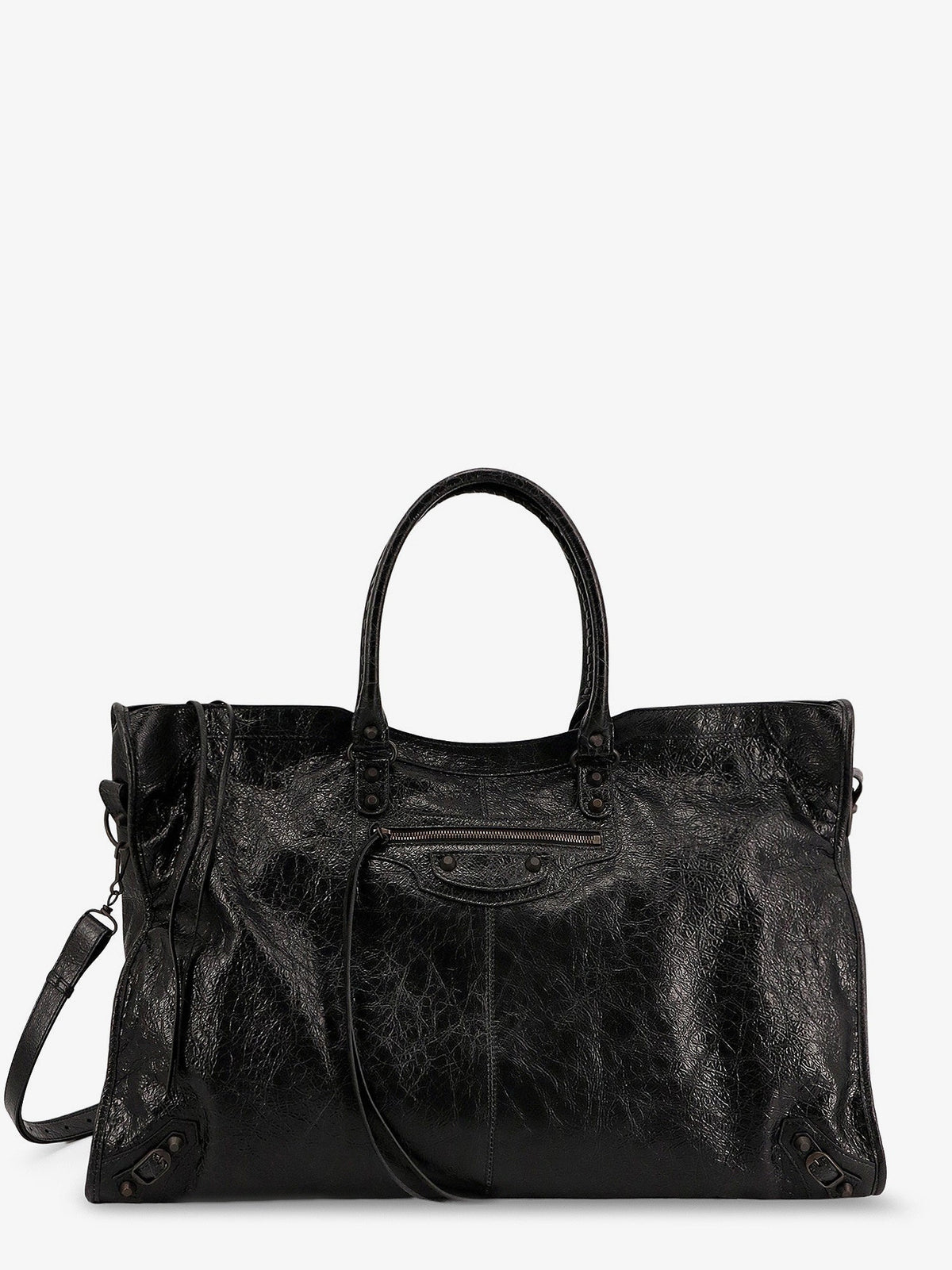 Balenciaga Men Le City Leather Travel Bag
