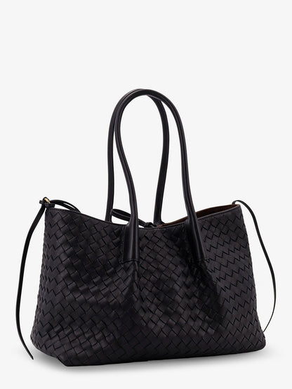 Bottega Veneta Women Pinacoteca Leather Handbag With Intrecciato Motif