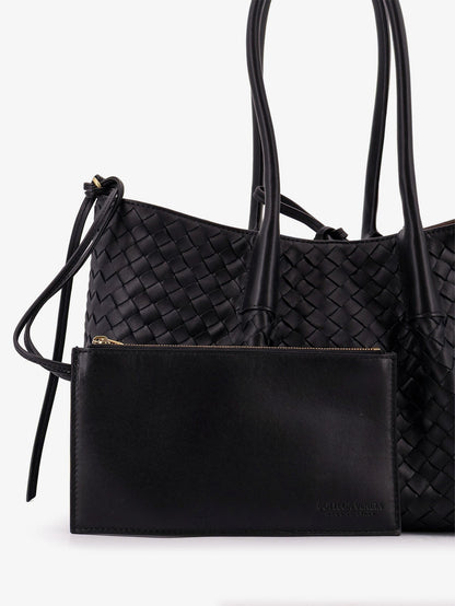 Bottega Veneta Women Pinacoteca Leather Handbag With Intrecciato Motif