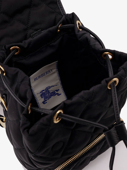 Burberry Women Nylon Backpack With Leather Logo Patch
